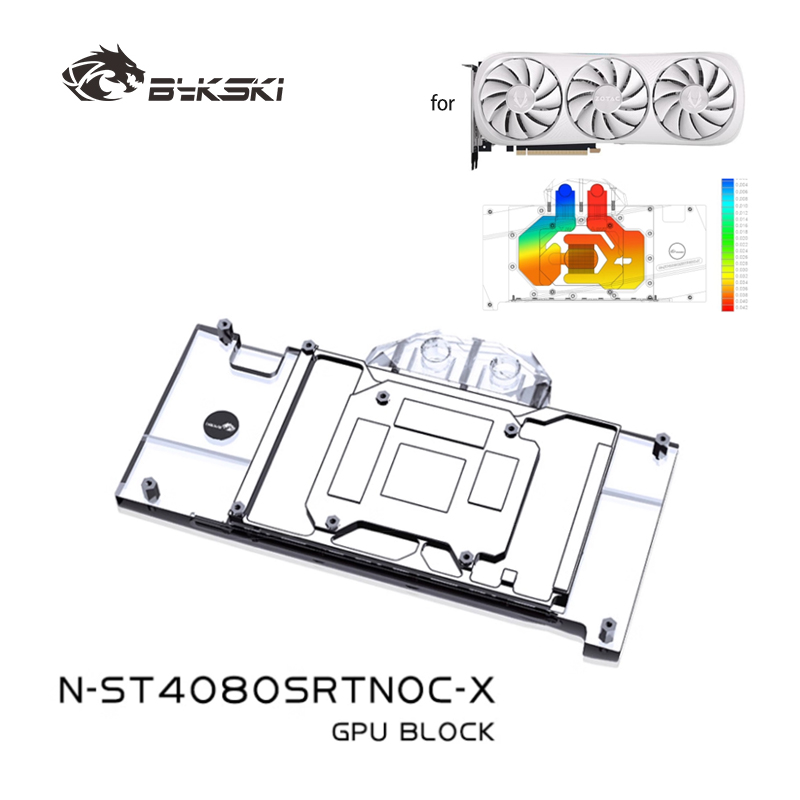 Rtx 4080 Water Cooling Block - Bykski N-ST4080SRTNOC-X GPU Block para ZOTAC